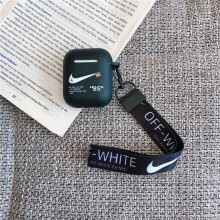 (Black, For Apple Airpods Gen 1 & 2) Off White Nike Airpods Case For Apple AirPods1/2 Pro/3 Exercise Cover Fitness