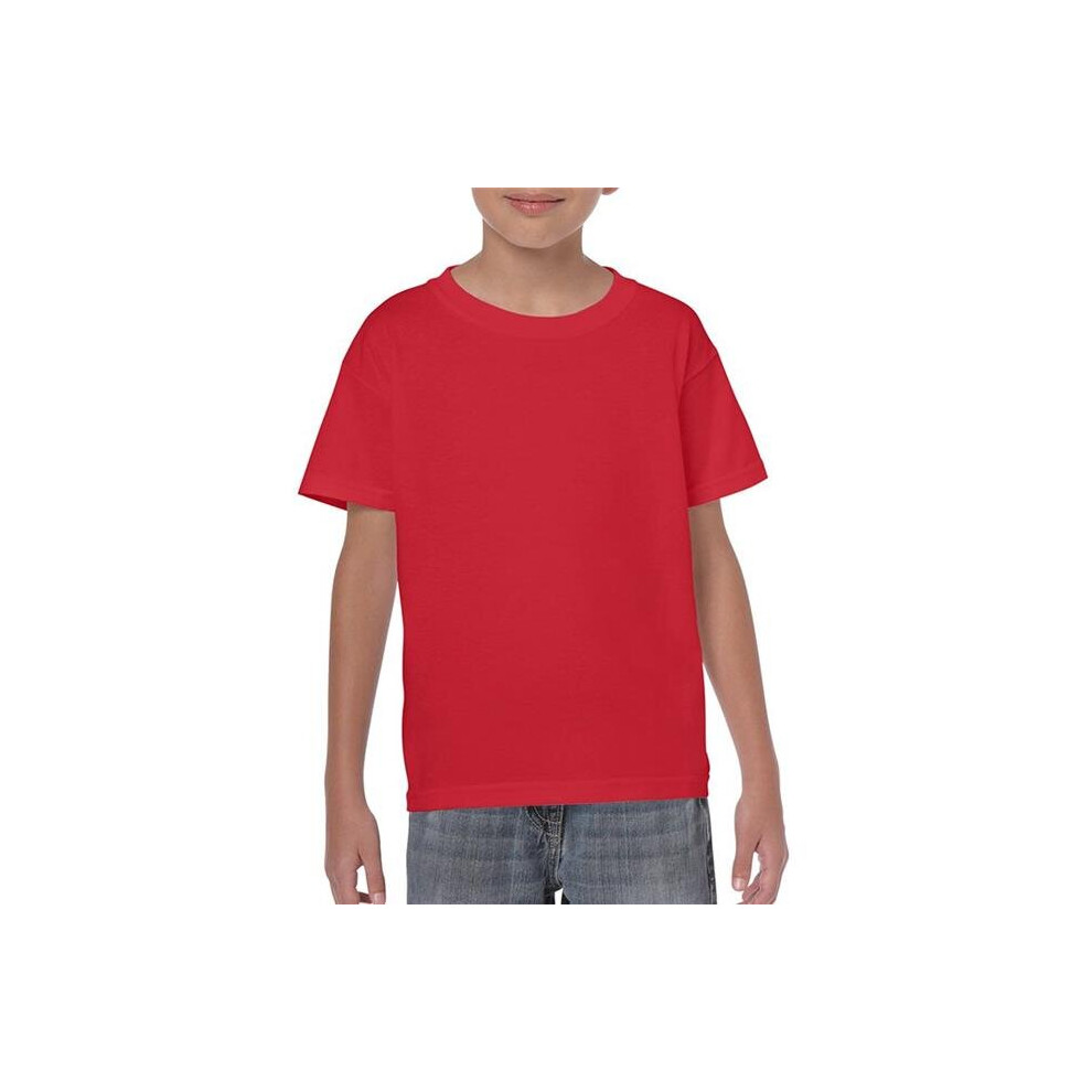 DDI 2337703 Heavy Cotton Youth T-shirt - Red - Large Case of 12