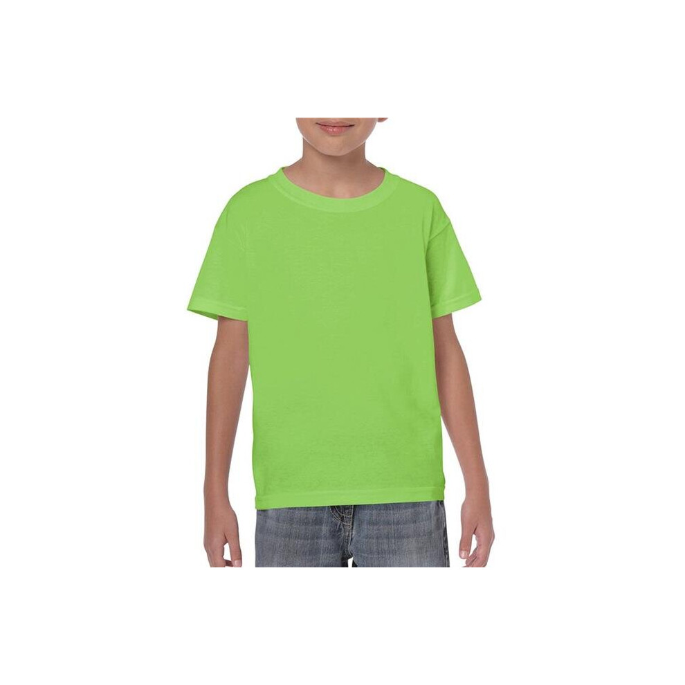 DDI 2337684 Heavy Cotton Youth T-shirt - Lime - Medium Case of 12