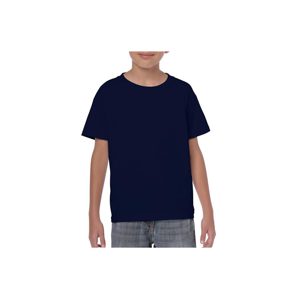 DDI 2337696 Heavy Cotton Youth T-shirt - Navy - Small Case of 12