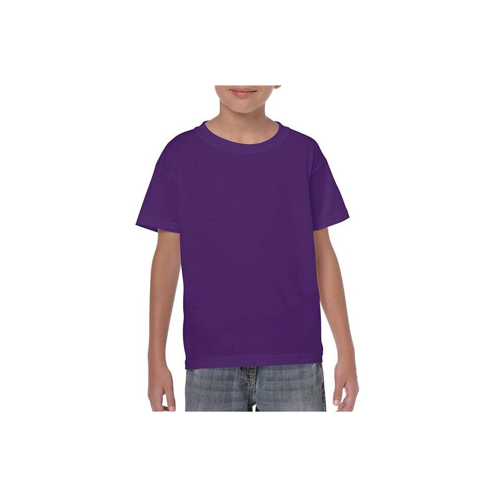 DDI 2337700 Heavy Cotton Youth T-shirt - Purple - Medium Case of 12