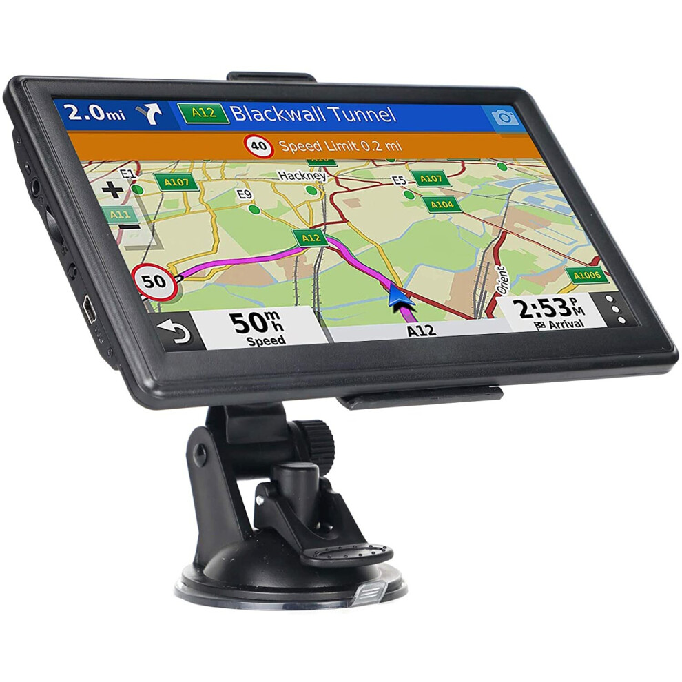 (7 Inch) Sat Nav, 5"/7" Capacitive Touchscreen, Sat Navs For Car/Truck/Lorries/Hgv/Motorhomes/Lgv, Postcodes & Poi, Speed Cam Alerts, Lane Assist 8804717540208