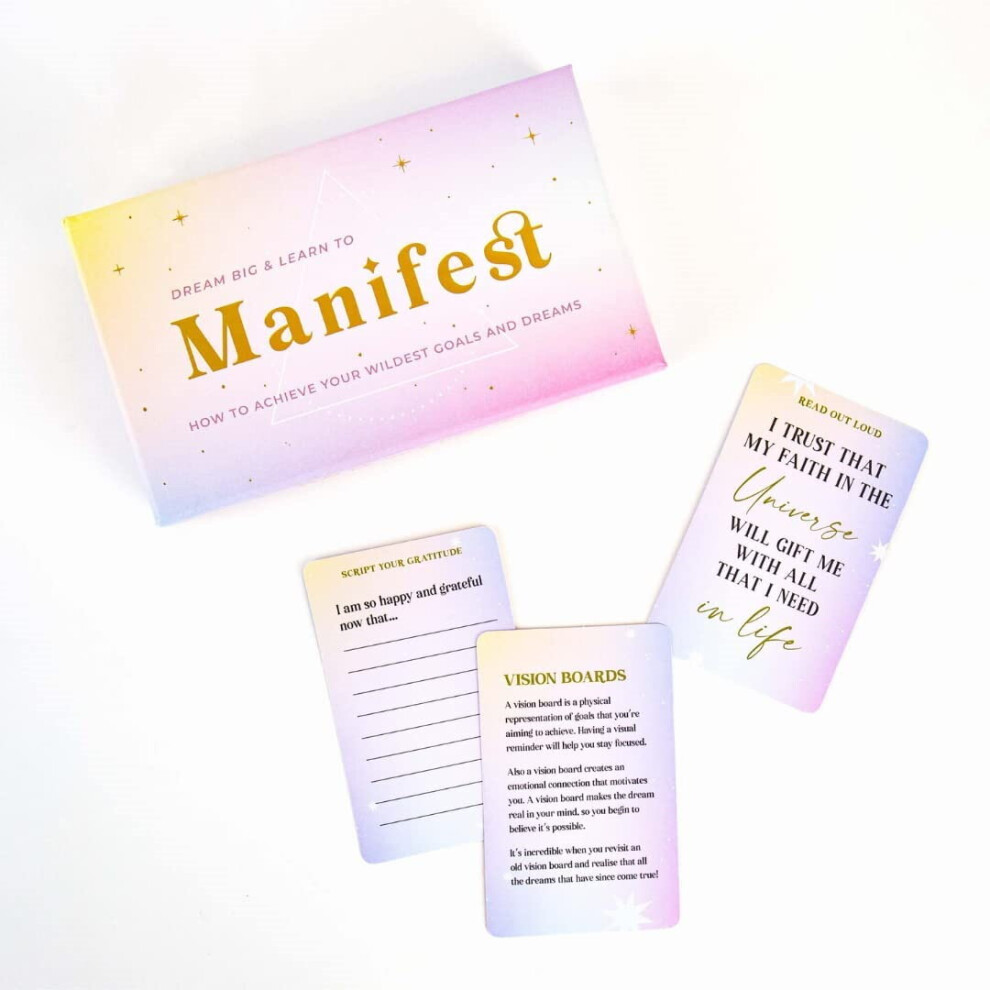 Gift Republic 100 Manifest Affirmation Cards Motivational Positive Mental Health Gift Idea