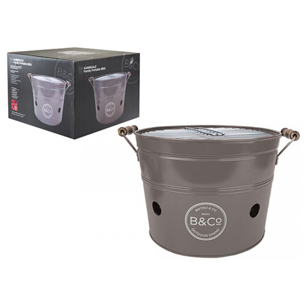 Portable Barbecue Charcoal BBQ Garden Picnic Compact Travel Camping Grill GREY-image-OPC-PBCN89T-NEW