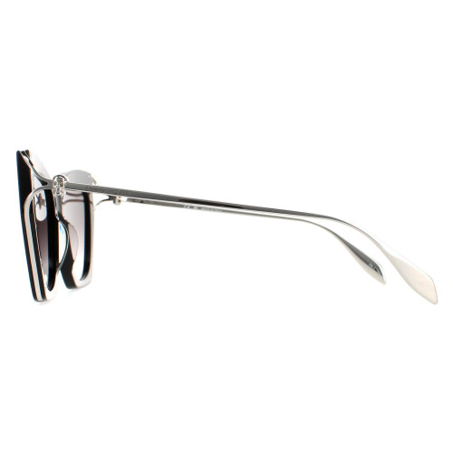 Alexander McQueen Alexander McQueen Sunglasses AM0375S 001 Black Silver  Grey Gradient 2