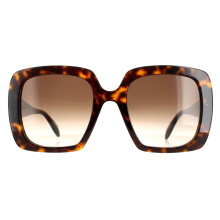 Alexander McQueen Sunglasses AM0378S 002 Tortoise Brown Gradient
