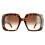 Alexander McQueen Alexander McQueen Sunglasses AM0378S 002 Tortoise Brown Gradient 1