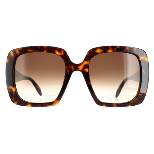 Alexander McQueen Alexander McQueen Sunglasses AM0378S 002 Tortoise Brown Gradient