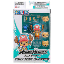 Anime Heroes One Piece Tony Tony Chopper Action Figure - 8.5cm, 16-Point Articulation, Interchangeable Arms, Faces & Backpack