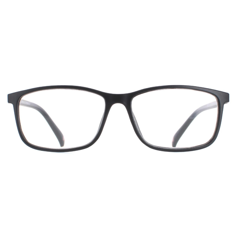 Montana Black Reading Glasses Mr62h Matte Men Women +1.00