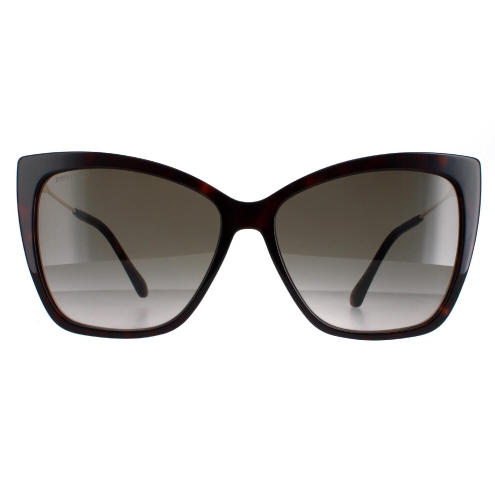 Jimmy Choo Sunglasses Seba/S 086/HA Dark Havana Brown Gradient