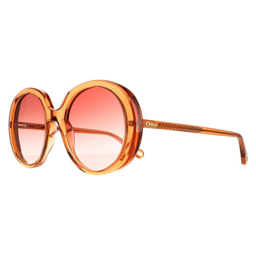 Chloe Chloe Sunglasses CH0007S 001 Transparent Dark Orange Orange Gradient 1