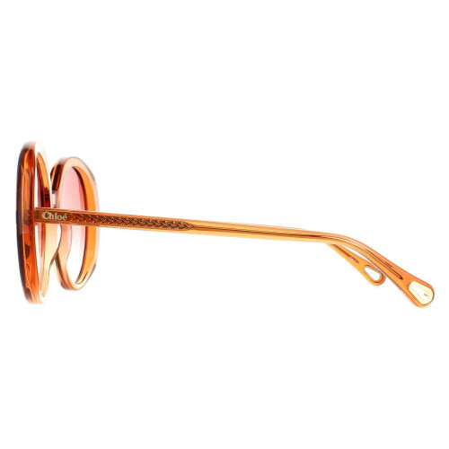 Chloe Chloe Sunglasses CH0007S 001 Transparent Dark Orange Orange Gradient 2