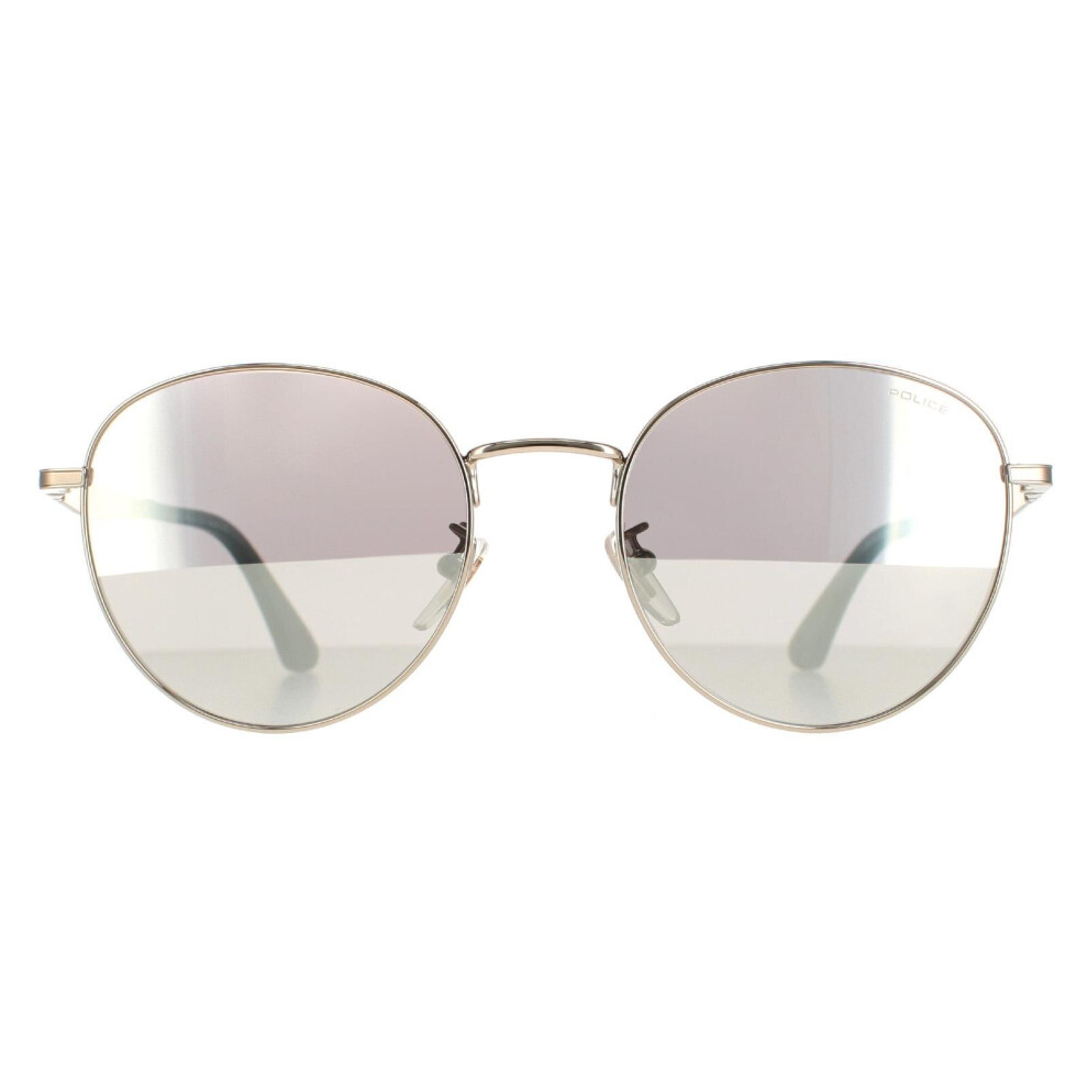 Police Sunglasses SPLE07 Origins Nineties 1 8FFX Grey Gold Smoke Silver Mirror