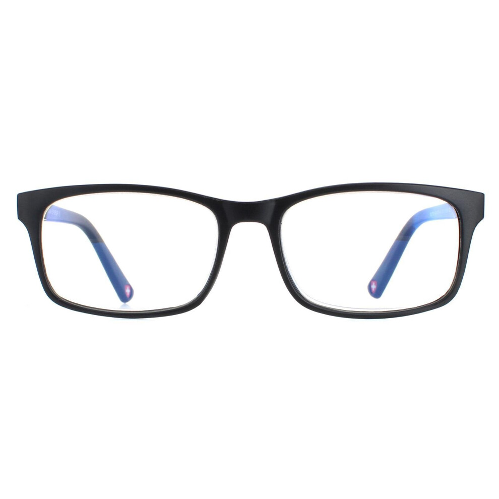 Montana Blue,Black Reading Glasses Blf73 Matte Black Blue Light Block +2.50