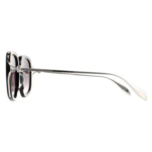 Alexander McQueen Alexander McQueen Sunglasses AM0374S 001 Black Silver Grey Gradient 2