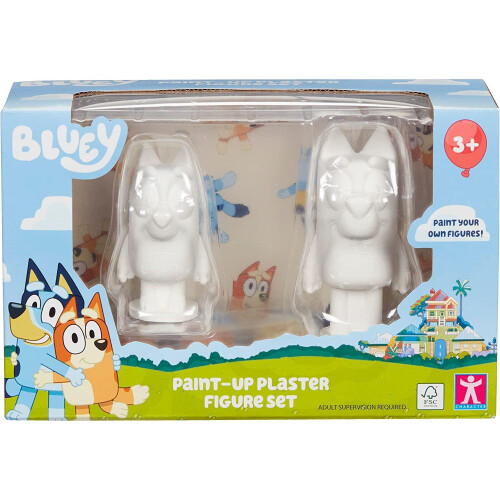 Bluey Bluey And Bingo Paint Up Plaster Figure Set
