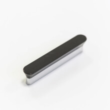 96mm Anthracite Grey & Polished Chrome Slab Handle