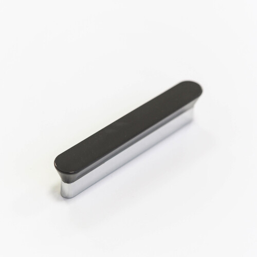96mm Anthracite Grey & Polished Chrome Slab Handle