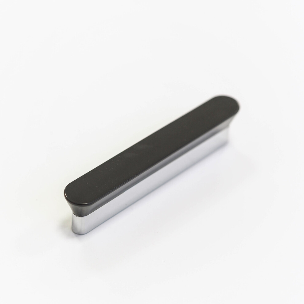 96Mm Anthracite Grey & Polished Chrome Slab Handle 5060796703610