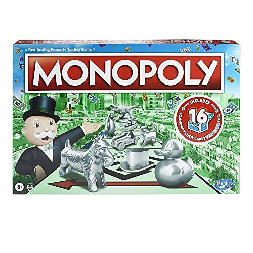 Monopoly Monopoly, Επιτραπέζιο Παιχνίδι για 2 έως 6 Παίκτες, Για Παιδιά Ηλικίας 8 Ετών και Πάνω