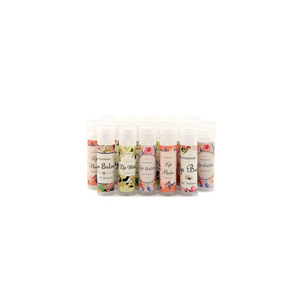 Zzybia Assorted T2 Adensive Lip Balm Label Sticker For Lip Balm Container Lip Balm Labels Paper Stickers 100Pcs