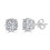 1/4Ct Women Round Diamond Stud Earrings Set In Sterling Silver 1