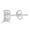 1/4Ct Women Round Diamond Stud Earrings Set In Sterling Silver 3