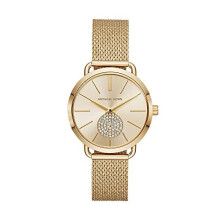 Michael Kors Portia Damen Edelstahl-Uhr Gold, Analog-Quarz, Edelstahlarmband Mk3844 – Elegant und Vielseitig