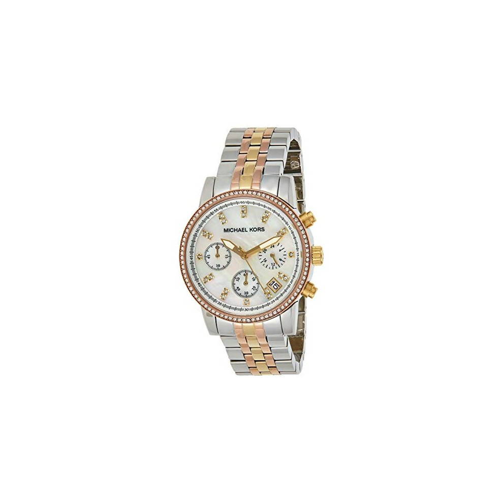 Michael Kors Womens Ritz Tri-Tone Watch Mk5650