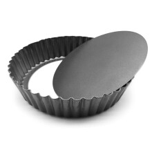 Homow Nonstick Heavy Duty Tart Pan With Removable Bottom, Removable Loose Bottom Quiche Pans, Pie Pan (95 X 2)