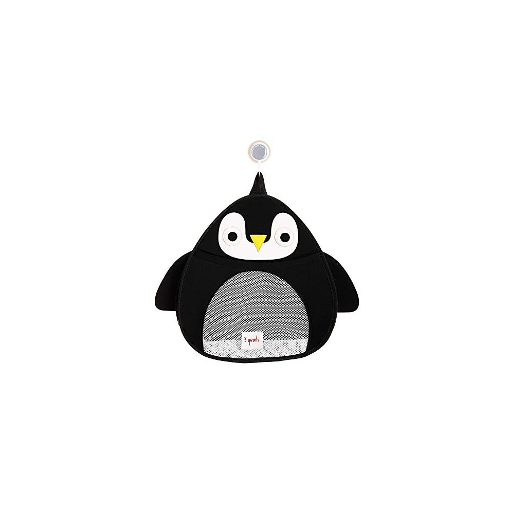 3 Sprouts Panier de rangement pour le bain - Organisateur pour douche, bébé et jouets, Pingouin