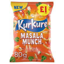 Kurkure Masala Munch Sharing Snacks 80g (Pack of 15)