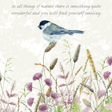 Tuppence A Bag Wonderful Coal Tit Bird Themed Bird Art Greeting Card Blank Inside