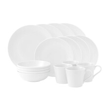 Royal Doulton Exclusively For Gordon Ramsay Maze White 16-Piece Dinnerware Set
