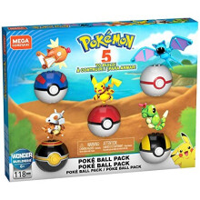 Mega Construx Pokemon Building Box, Cubone, Zubat, Caterpie, Magikarp And, Pikachu [Amazon Exclusive]