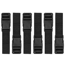 Luggage Nylon Straps With Quick Release Buckle Utility Straps For Travel Packing Outdoorsports 6 Pack 2.5 X 150Cm (Black)