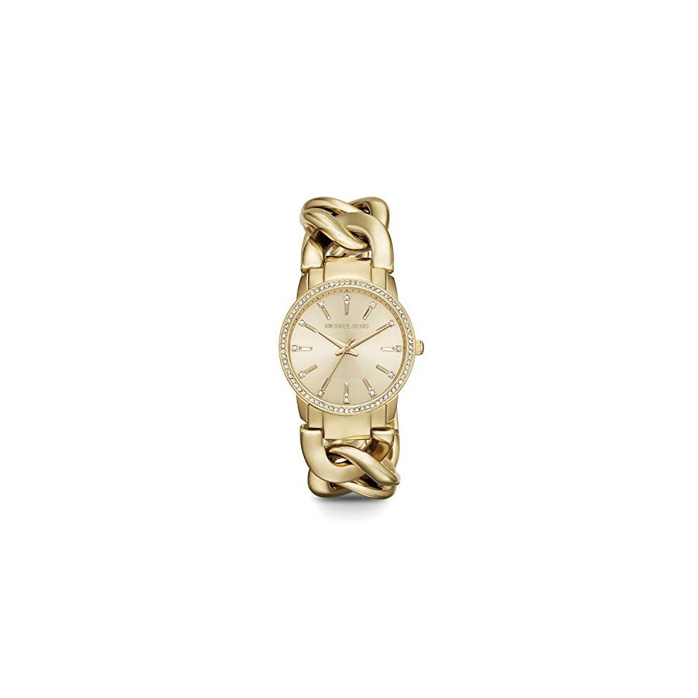 Michael Kors Womens Lady Nini Quartz Watch With Stainless Steel Strap, Gold, 18 (Model: Mk3235)