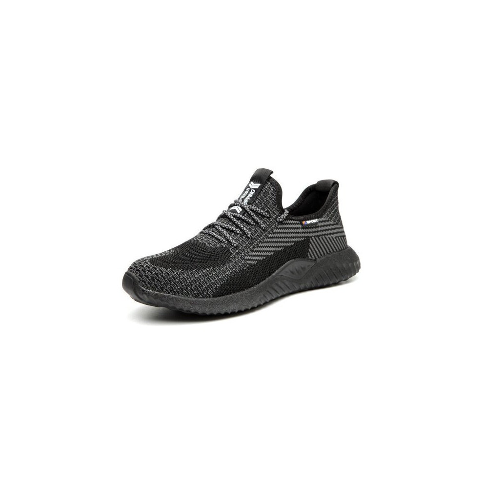 (Black, EU39) Men's Steel Toe Safety Trainers Work Hiking Shoes Breathable Outdoor Work Anti-smashing Anti-puncture Work Shoes
