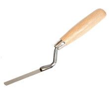 (0,24 inch  / 6 mm) Tuck Pointer Trowel, Stainless Steel Finger Pointing Trowel - Toolty, Hand Tool - with Wooden Handle - Bricklayer, DIY