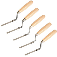 (6, 8, 10, 12, 14 mm) Tuck Pointer Trowel, Stainless Steel Finger Pointing Trowel - Toolty, Hand Tool - with Wooden Handle - Bricklayer, DIY