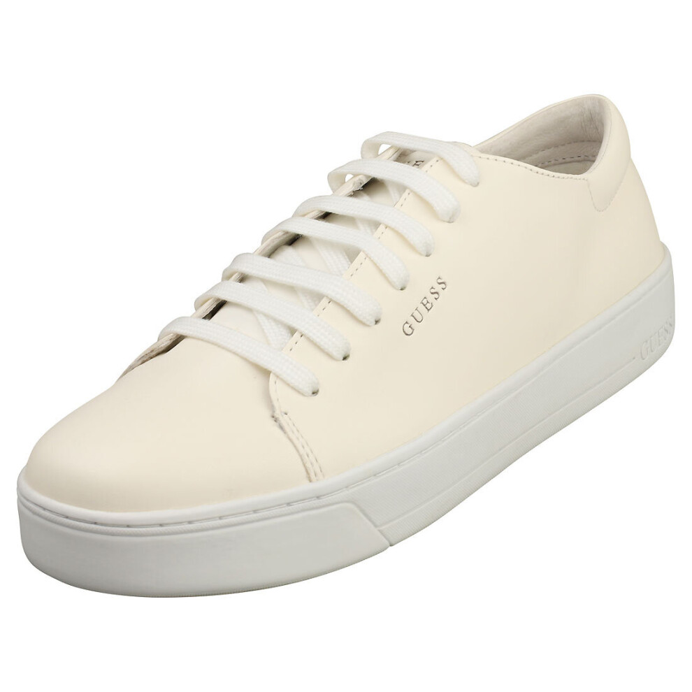 (7) Guess Fm6udiele12 Mens Casual Trainers in Off White