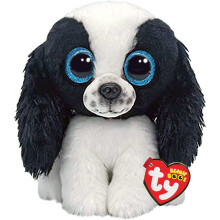 Ty Beanie Boo's-Soft Toy Sissy Der Hund 15cm-TY36570, TY36570, Weiß, Schwarz, Klein