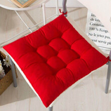 (Red, Set of 2) Seat Pads Chair Pad for Dining Garden Chair Plain