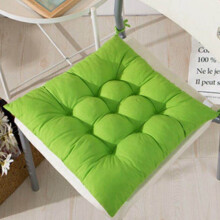 (Lime Green, Set of 4) Seat Pads Chair Pad for Dining Garden Chair Plain