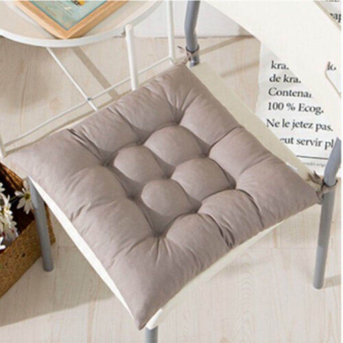 (Silver, Each) Seat Pads Chair Pad for Dining Garden Chair Plain