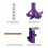 (Purple) Gymnastics Bar Adjustable Horizontal Kip High Bars 6