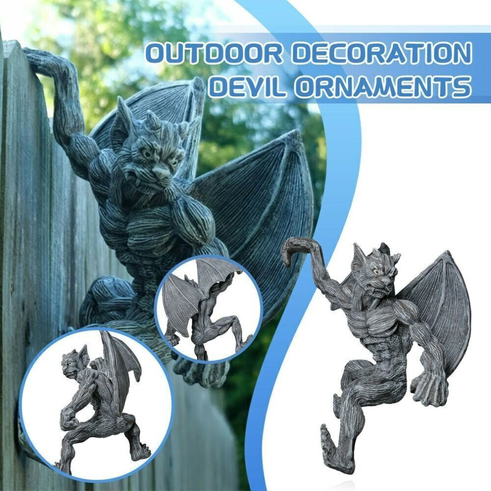 Skesrjtop Home Wall Art Hanging Resin Gargoyle Garden Adornment Ornaments