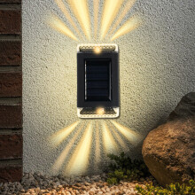 ( Warm white -4pcs) 4PCS SUPER BRIGHT SOLAR POWERED DOOR FENCE WALL LIGHTS