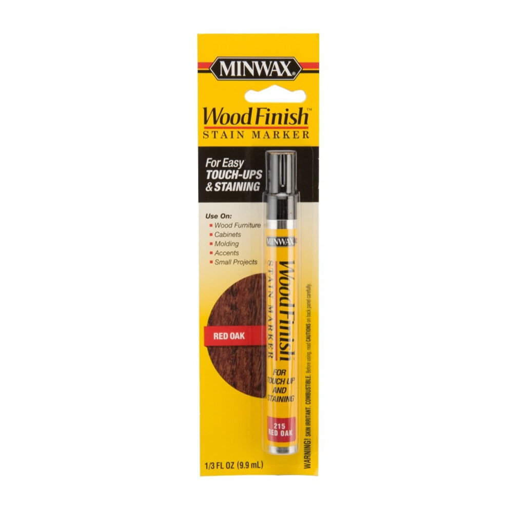 Minwax Wood Finish Stain Marker - Red Oak, 9.9 Ml, Quick-Drying Touch-Up Marker For Wood Repair And Finishing 4906994207547